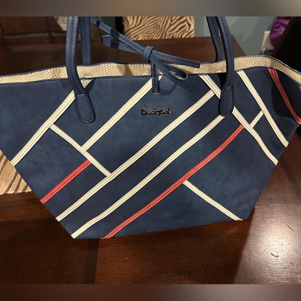 Desigual Vegan Leather Tote and Vegan Snakeskin Clutch